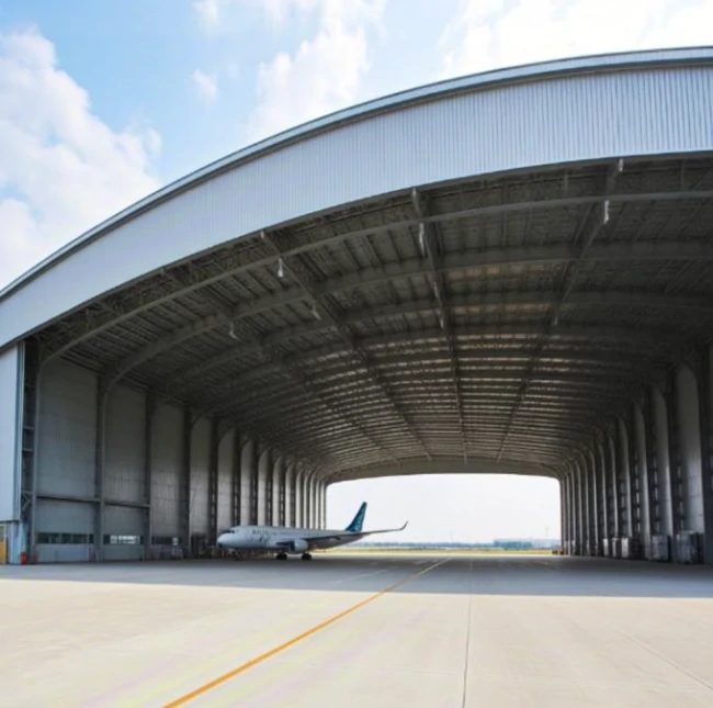 Large Span Prefabricated Warehouse Steel Structure Aircraft Hangar3